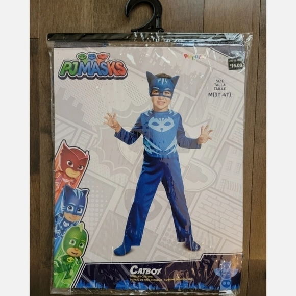 NWT Disguise PJ Masks Catboy Halloween Costume Cosplay 3T-4T Blue Superhero New - Picture 5 of 14
